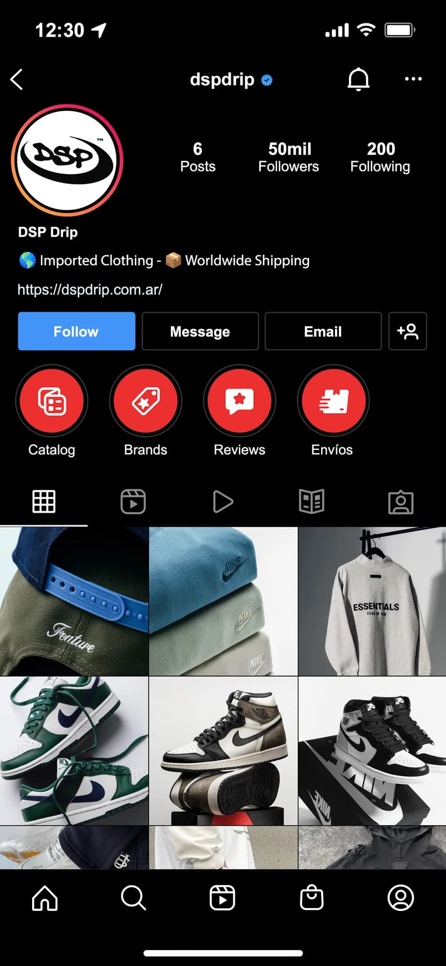 DSP Drip Instagram profile