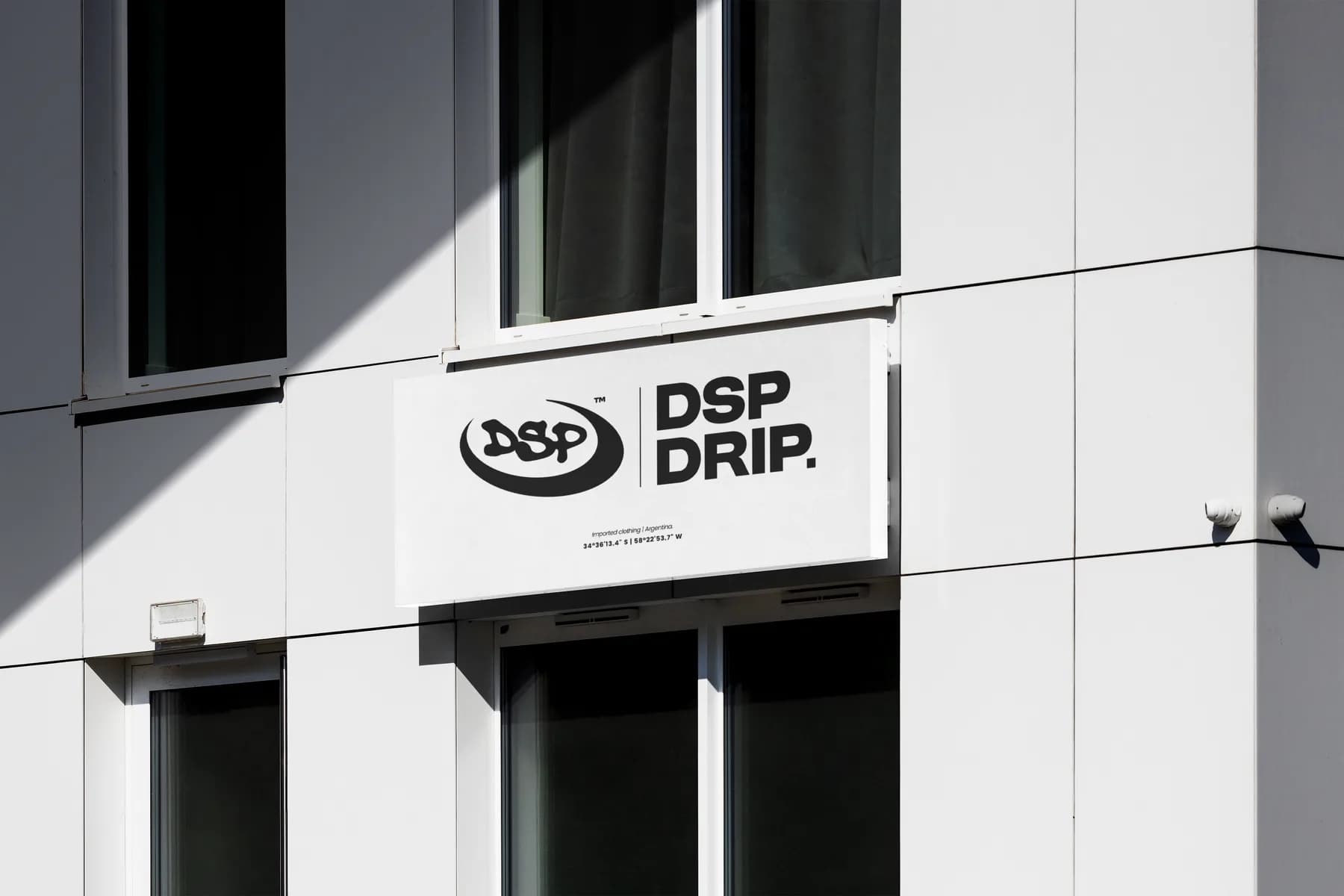 DSP Drip storefront sign